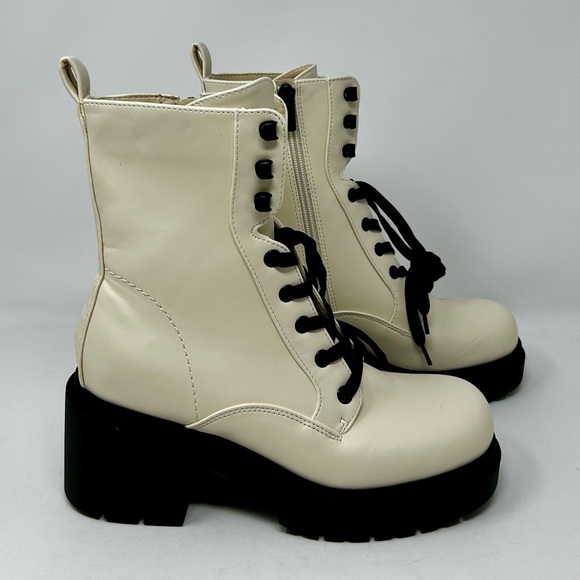 NEW Nine West Juna Heeled Combat Boots Women's Size 7.5 - Picture 8 of 12